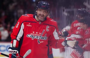 Alexander Ovechkin reencontra uma lenda do hóquei