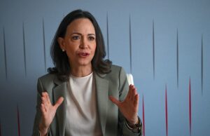 Veja a líder da oposição venezuelana, María Corina Machado, discursar para executivos de petróleo e gás em Houston