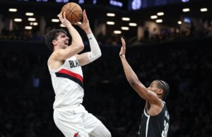 Blazers cruzam para vitória fio a fio sobre Nets em dificuldades