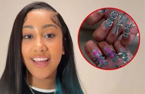 North West estreia unhas compridas com pontas e piercings