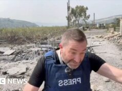 Assista: Míssil cai ao lado do apresentador durante reportagem ao vivo do Líbano