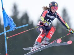 A esqui quebequense Valérie Grenier relata o último slalom gigante da temporada