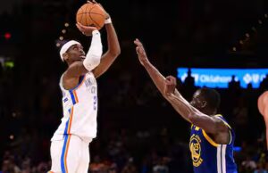 O canadense Shai Gilgeous-Alexander entre a lenda da NBA e a marca de Wilt Chamberlain datada de seis décadas