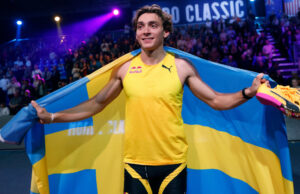 Mondo Duplantis aumenta seu recorde mundial de salto com vara em mais um centímetro