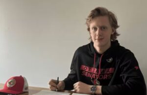Os senadores são representados por um jogador escolhido por Cole Hutson
