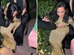 Kim Kardashian choca espectadores com queda dolorosa de salto de 20 centímetros