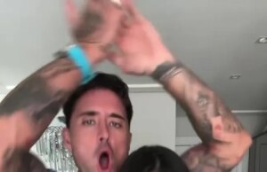 O agressor sexual Stephen Bear, 36, anuncia que vai ter um filho com a esposa Miami, 19