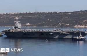 Porta-aviões dos EUA navegará para Creta para reparos após incêndio a bordo