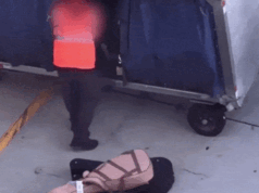 Carregador de bagagem bateu após vídeo viral mostrar guitarras violentamente jogadas na pista