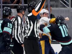 «Justin Barron! Donne-moi deux segundos! Tiens ma bière!»