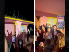 Festejando na Casita do Tremendous Bowl de Unhealthy Bunny no casamento no México, em vídeo