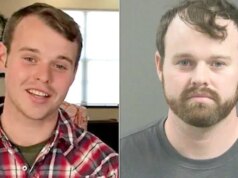 Joseph Duggar revistado com as mãos contra a parede ao gravar vídeo após prisão por abuso sexual infantil