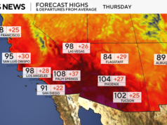 Mapas mostram previsão de onda de calor extremo que abrasará o Ocidente