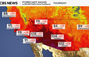 Mapas mostram previsão de onda de calor extremo que abrasará o Ocidente
