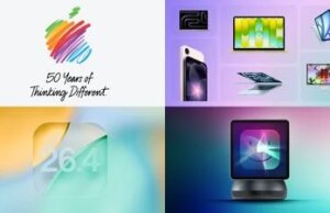 Notícias principais: 50º aniversário da Apple, produtos novos e futuros e muito mais