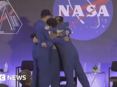 ‘É uma coisa especial estar no Planeta Terra’: a tripulação da Artemis foi recebida em casa em Houston
