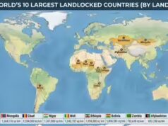 Os 10 maiores países sem litoral do mundo