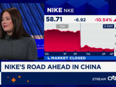 Ações da Nike caem 9% com perspectiva fraca, queda esperada de 20% nas vendas na China