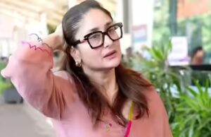 Kareena Kapoor Khan mantém o estilo chique com visible étnico no aeroporto
