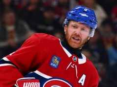 Mike Matheson enviou o troféu Jacques-Beauchamp-Molson