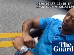 Imagens da Bodycam mostram o choque de Tiger Woods após o acidente: ‘Estou sendo preso?’