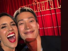 A vencedora estritamente diz à co-estrela ‘Eu te adoro’ enquanto ela ajuda com a surpresa fora do salão de baile