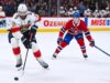 Canadiens e Cole Caufield atirando para gols contra os Panthers