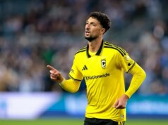 O atacante do Crew Wessam Abou Ali (ACL) está fora da temporada