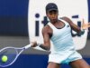 Coco Gauff luta contra doença, adversária dura, mas avança em Madri