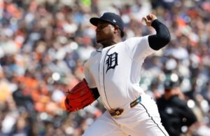 Framber Valdez, cartões em branco do Tigers na estreia em casa