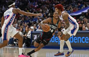 Pistons conquistam a primeira posição no Leste com vitória convincente sobre 76ers