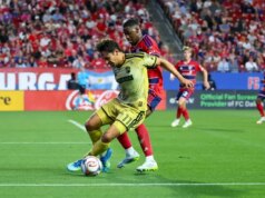 Timo Baumgartl marca aos 61 minutos na partida do St. Louis Metropolis contra o FC Dallas