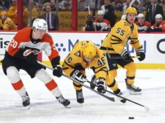 Penguins estendem a série novamente com vitória por 3-2 sobre Flyers no jogo 5