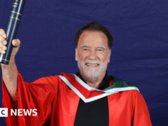 Ele está de volta! Arnold Schwarzenegger homenageado em Belfast