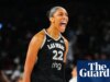 Las Vegas Aces recontrata A’ja Wilson, quatro vezes MVP da WNBA, com contrato de US$ 5 milhões