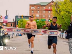 A vitória escapa enquanto o maratonista comemora cedo demais