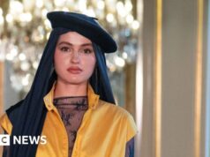 Lenço na cabeça com boina: estilistas muçulmanos exibem vestidos florais e streetwear quadrado em Paris