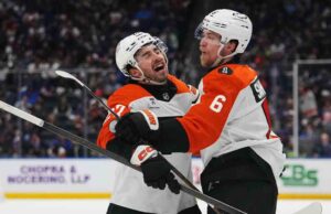 O gol de Martone no OT leva os Flyers à frente dos Bruins e mantém viva a pressão nos playoffs