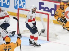 Rakell marca duas vezes, Crosby soma três pontos na vitória dos Penguins sobre os Panteras