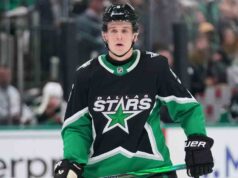 O defensor do Stars, Nils Lundkvist, evita o hospital depois de andar de skate para enfrentar