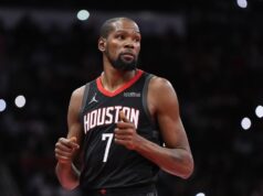Kevin Durant, do Rockets, é questionável para o jogo 3 contra o Lakers