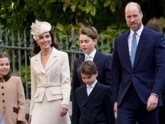 Kate Middleton parece elegante em creme com o príncipe William e seus filhos quando eles retornam ao culto de Páscoa