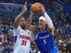 Mágica a uma vitória da derrota dos Pistons