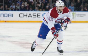 O defensor do Canadiens, Noah Dobson, machucou o bloqueio do chute