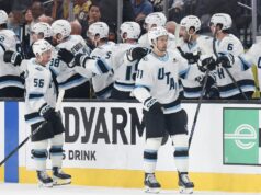 Mammoth venceu Golden Knights pela primeira vitória da franquia nos playoffs