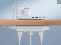 O Nano Energy Strip de US $ 70 da Anker é fixado em sua mesa para fácil acesso a ten portas