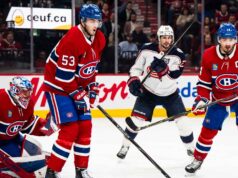 O defensor do Canadiens, Noah Dobson, foi afastado dos gramados devido a uma lesão na parte superior do corpo