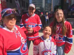 Frenésia no centro da cidade antes da estreia da série 2026 no domicílio do Canadá contra o Lightning