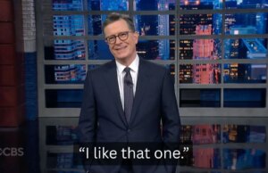 Stephen Colbert recapitula alegremente os melhores sinais do protesto No Kings