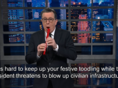 Stephen Colbert reage às ameaças de Páscoa de Trump ao Irã sobre o fechamento do Estreito de Hormuz